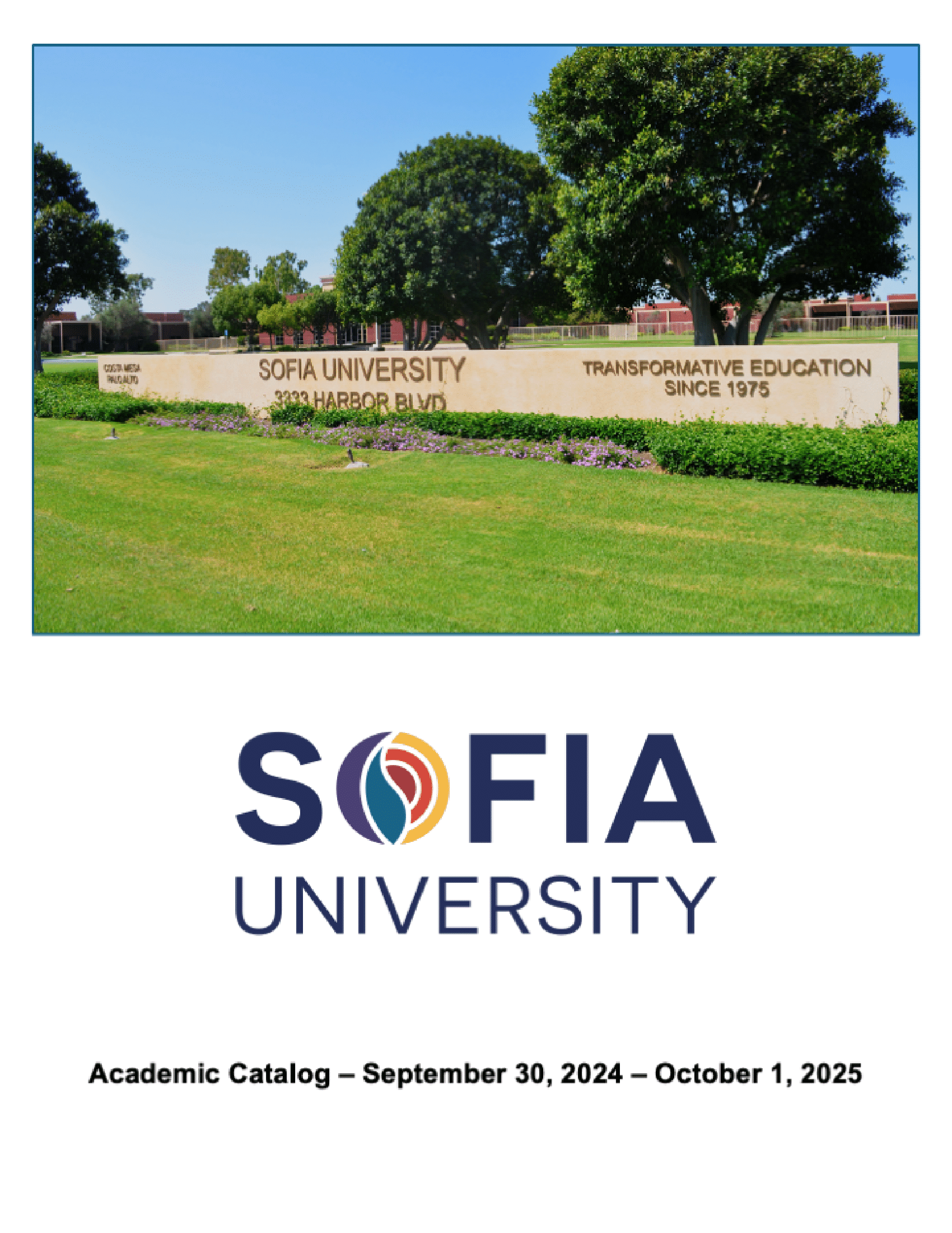 Academic Catalog Sofia University